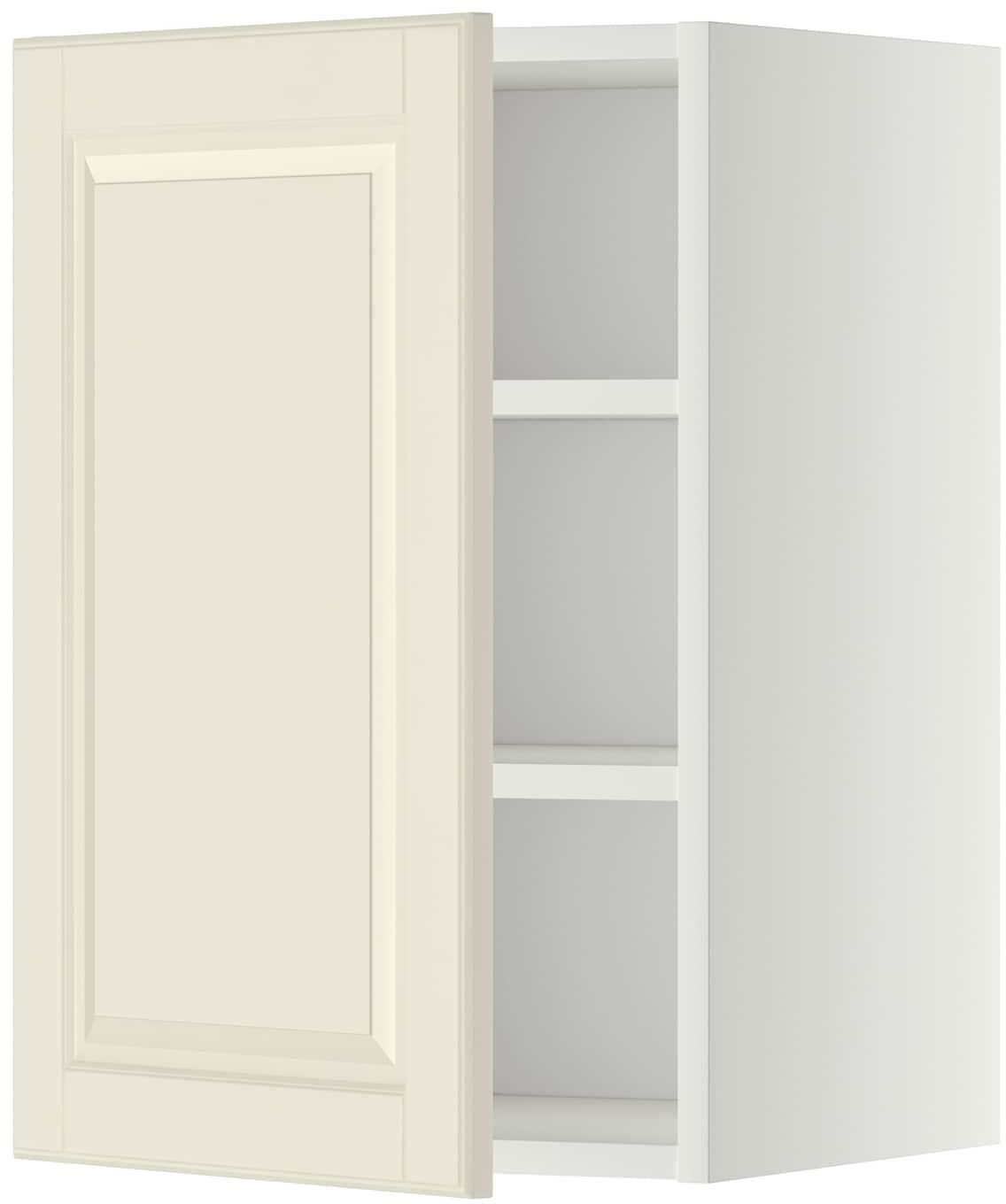 METOD خزانة حائط مع أرفف - أبيض/Bodbyn أبيض-عاجي ‎40x60 سم‏