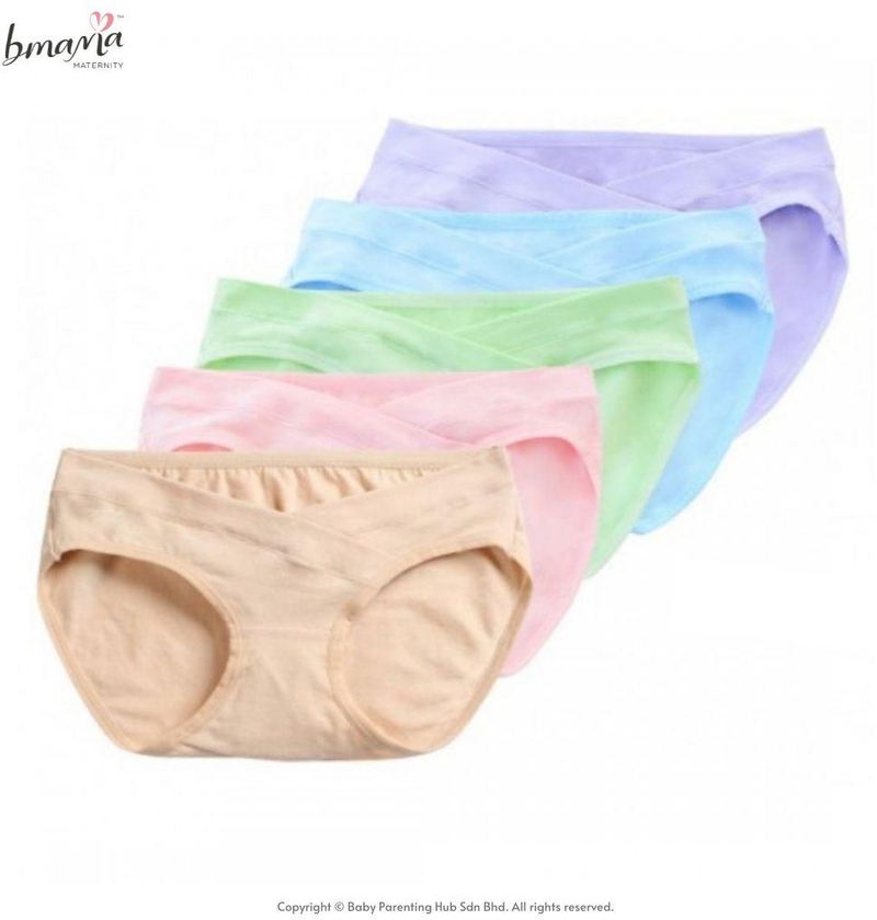 Bmama Maternity Low Waist Cotton Panties Colour Set 5pcs LP05 M