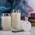 Aku Tonpa Flameless Candles Battery Operated Pillar Real Wax Flickering Moving Wick LED Glass Candle Sets with Remote Control Cycling 24 Hours Timer, 4" 5" 6" Pack of 3