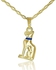 سلسلة كليوباترا بتصميم قطة مصرية مطلية بذهب عيار 18, معدن, بدون أحجار كريمة، للبالغين من الجنسين