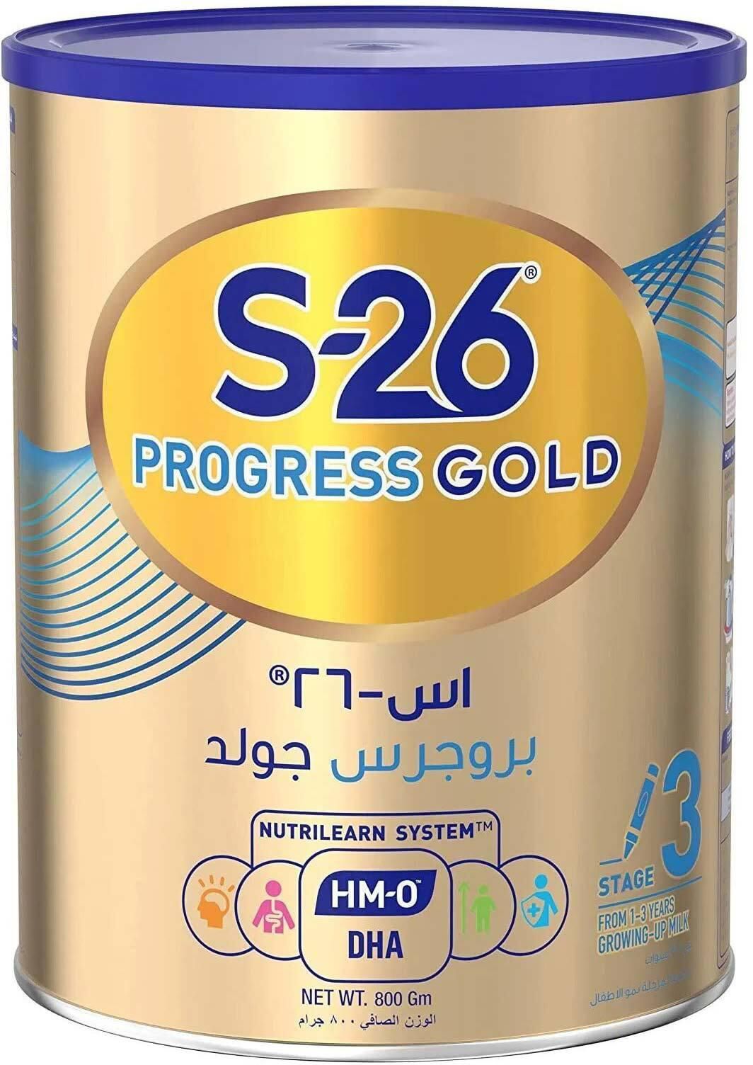 Wyeth Nutrition S-26 Progress Gold Growing Up Milk Powder Tin 800 G