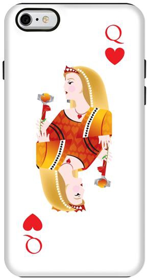 Stylizedd Apple iPhone 6 Premium Dual Layer Tough Case Gloss Finish Queen of Hearts