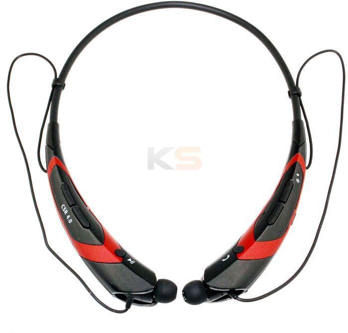 HBS-760 Wireless Bluetooth Studio Headphone Headset Handsfree Neckband Sports Earphone for LG Phone-Red