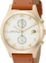 Marc by Marc Jacobs The Slim Women's White Dial Leather Band Chronograph Watch - MBM1396