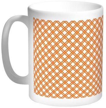 Motifs Printed Coffee Mug White/Orange