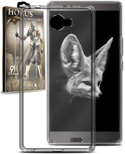 Horus Silicone Cover for Infinix Note 2 X600 - Clear + Horus Glass Screen Protector