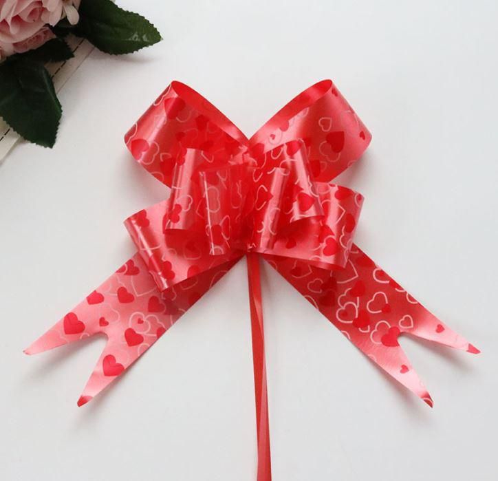 5pcs/pack 45# Large Pull Bows Flower Ribbon (Love &amp; Rose) for Wrapping