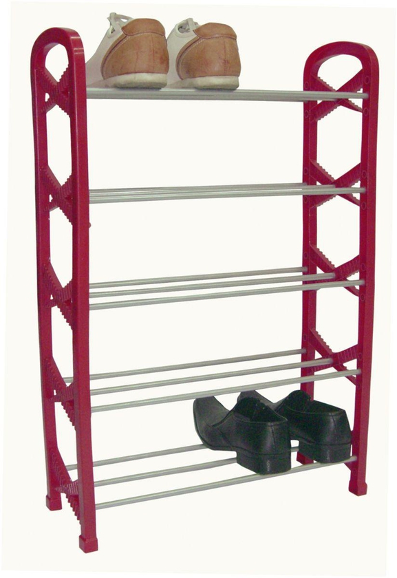 5 Layer Stackable Shoe Rack – Red [LS2033]