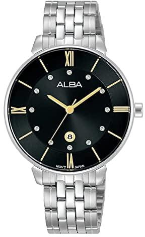 Alba Watch for Women, Quartz Movement, Analog Display, Silver Stainless Steel Strap-AH7AD9X