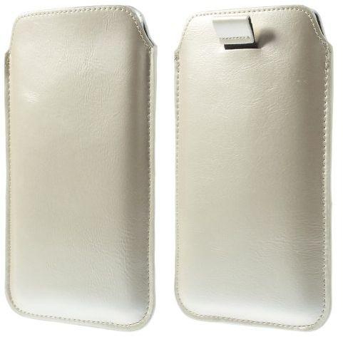 Pull-up Tab PU Leather Pouch for iPhone 6 Plus - Champagne