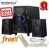 OFFER Iconix 2.1 Sub Woofer System+ Free 8GB Flash + 4 Way Ext