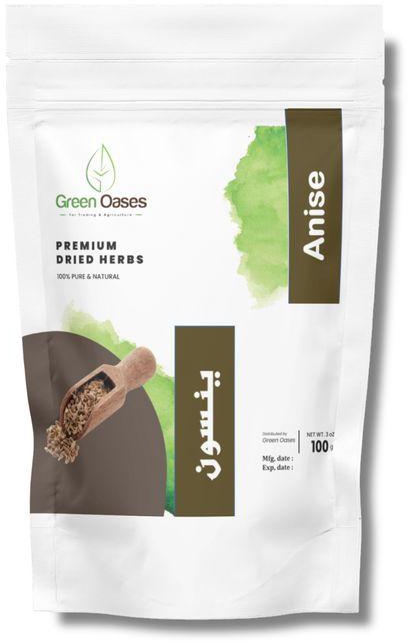 Green Oases Anise Powder - Plastic Bag Natural Anise Powder 100 Gram