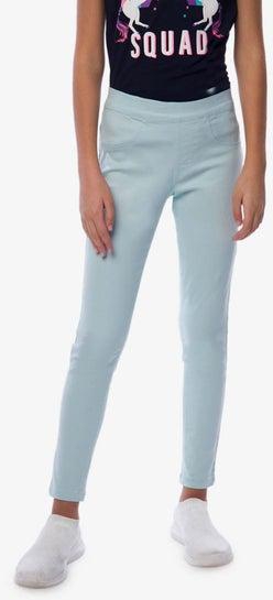 Girls Stretchable Casual Mid-Rise Pants Mint