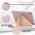 For Ipad10.2 Inch 2021/2020 With Pencil Holder 5-In-1 Multiple Viewing Angles Tpu Back Auto Wake/Sleep Rosegold