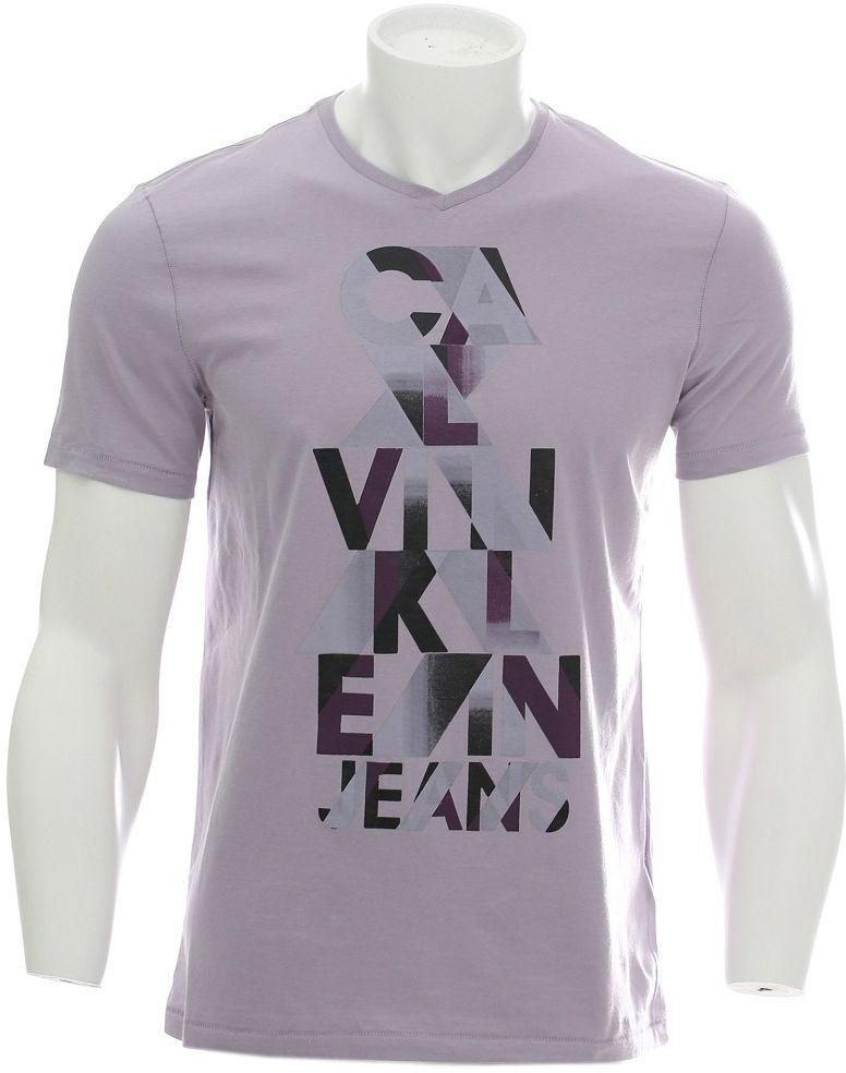 Calvin Klein T-Shirt for Men , Size L , Purple , 41WK928 530