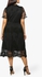 Black Embroidered Net Dress