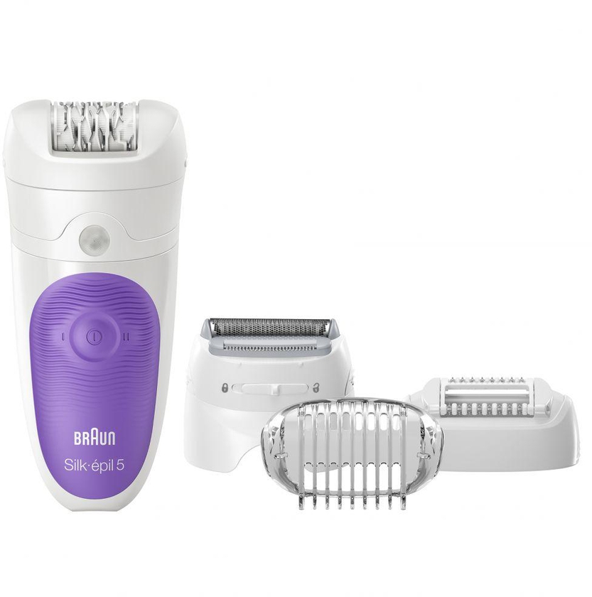 Braun Silk epil 5 5-541 – Wet & Dry Cordless Epilator with 4 extras including a shaver head and a trimmer cap