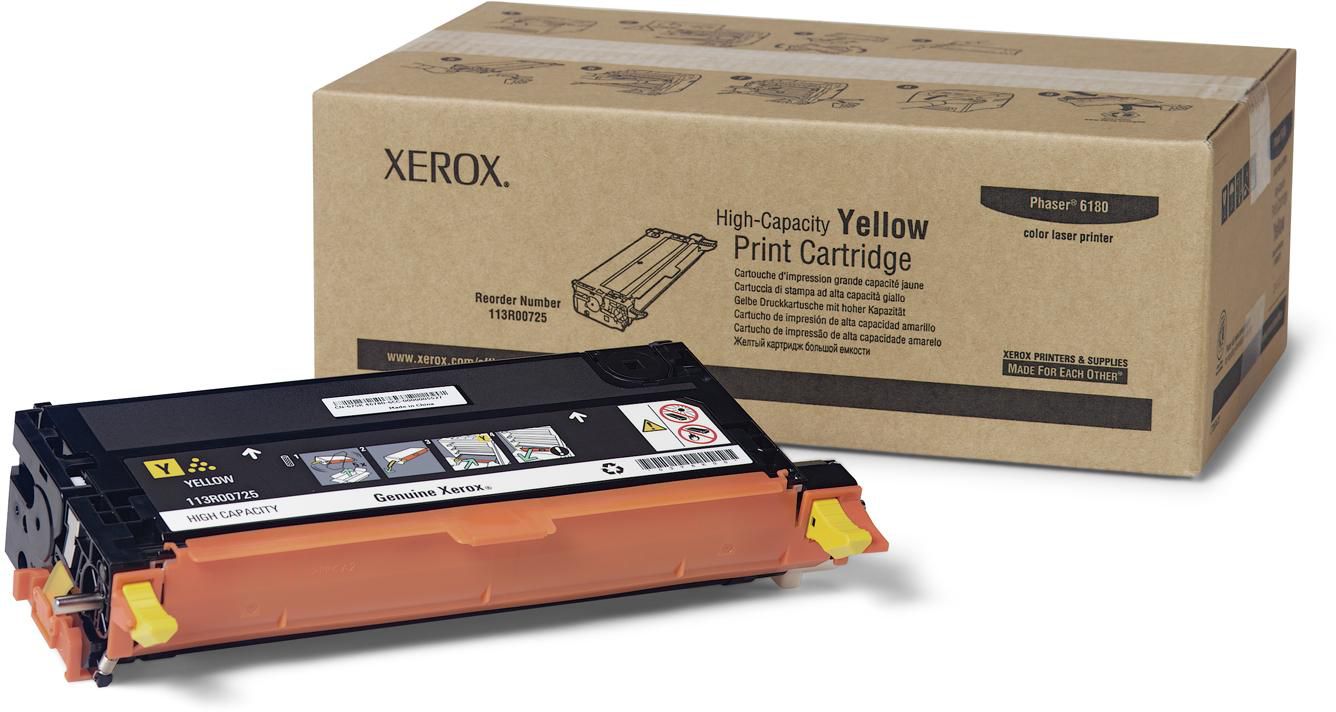 Xerox Phaser 6180 High Capacity Yellow Toner Cartridge