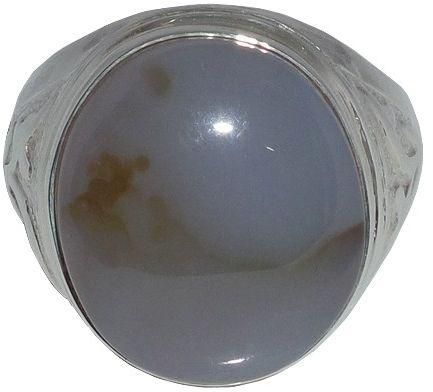 Natural yemen aqiq silver ring