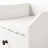 HAUGA طاولة سرير جانبية - أبيض ‎40x36 سم‏
