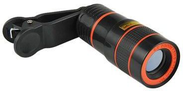 8X Zoom Telescopic Telephoto Camera Lens Black/Orange