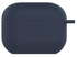 جراب واقٍ غطاء جلدي مع سلسلة مفاتيح وقفل لأجهزة Apple Airpods 3 جراب للنساء والرجال باللون الأزرق