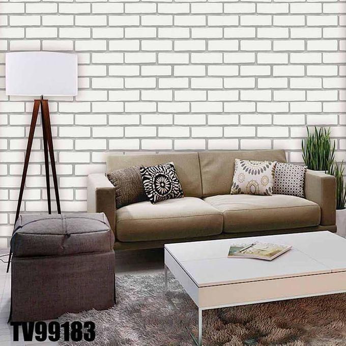 Adore Decor Modern White Bricks 3D Effect Wallpaper