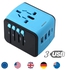 Travel Adapter Universal Power Plug UK EU AU US Sockets International 3 USB Port One Type-C Wall Charger for Worldwide Adaptor