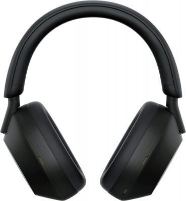 سماعات رأس سوني WH-1000XM5 الرائدة في الصناعة اللاسلكية في الغاء الضوضاء مع محسّن خاصية إلغاء الضوضاء التلقائي، مكالمات واضحة تمامًا بدون استخدام اليدين، وتحكم صوت أليكسا، أسود