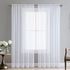 Egyptian Cotton Voile Chiffon Modern Curtain - White