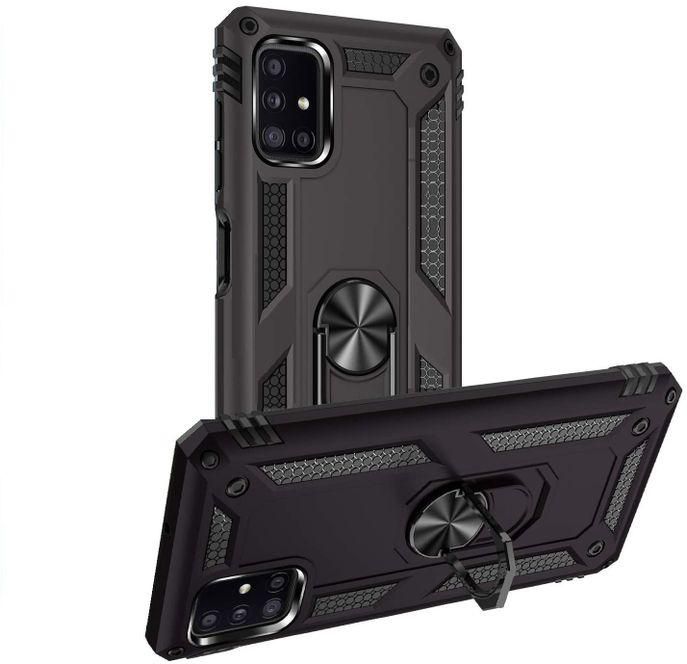 Samsung Galaxy M51 - Shockproof Case (Pouch) With Magnetic Ring Holder/Stand