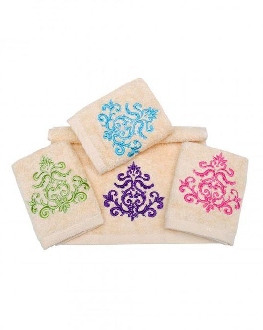 Tica's Colored Baroque Hand Towel Set - 4 Pcs - 30x30 cm