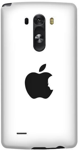 Stylizedd LG G3 Premium Slim Snap case cover Gloss Finish - Steve's Apple - White