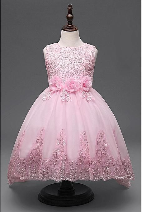 Fashion Baby Girl Dress Children Kids Dresses For Girls 2 3 4 5 6 7 8 9 10 Year Birthday Outfits Dresses Girls Evening Party Formal Wear-pink