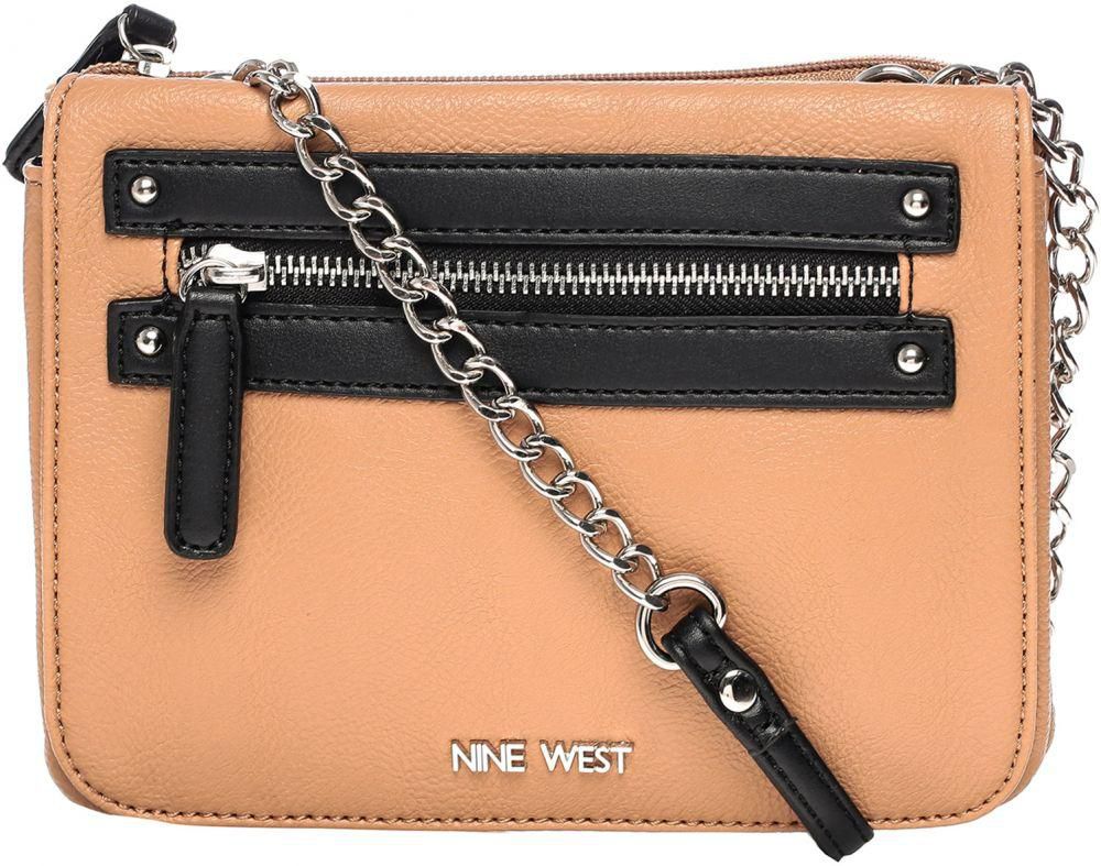 Nine West 60438184-0GV Highbridge Crossbody Bag for Women - Dark Caramel