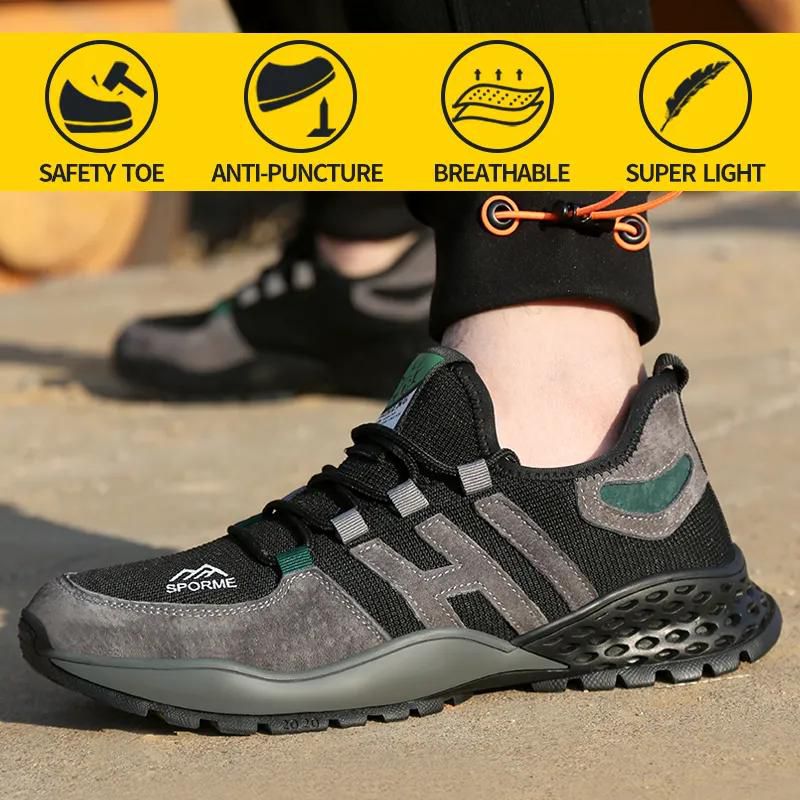 Men Work Safety Shoes Anti-puncture Working Sneakers Indestructible ...