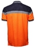 Multi Color Polo Shirt With Buttons & Collar - Orange