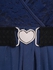 Plus Size Chain Panel Flower Lace Heart Buckle Belt Surplice T-shirt - L | Us 12