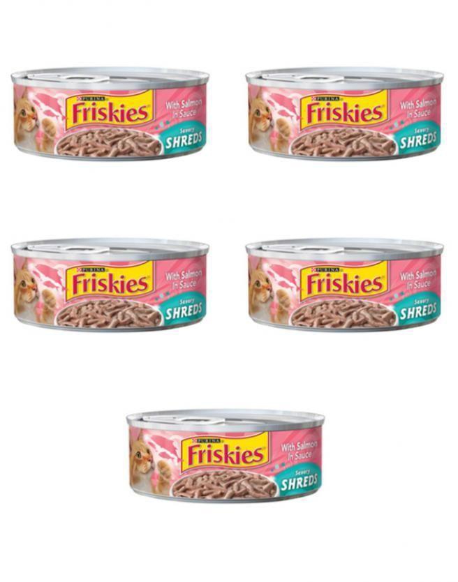 Purina Friskies Savory Shreds With Salmon In Sauce - 156g - 5 Pcs