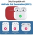 Protective Silicone Case Cover for Apple AirPods 3rd Generation Red