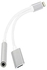 2-In-1 Lightning To Aux Charging Cable White/Silver