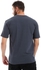 Izor Plain Basic Round Neck Oversized T-Shirt - Dark Grey