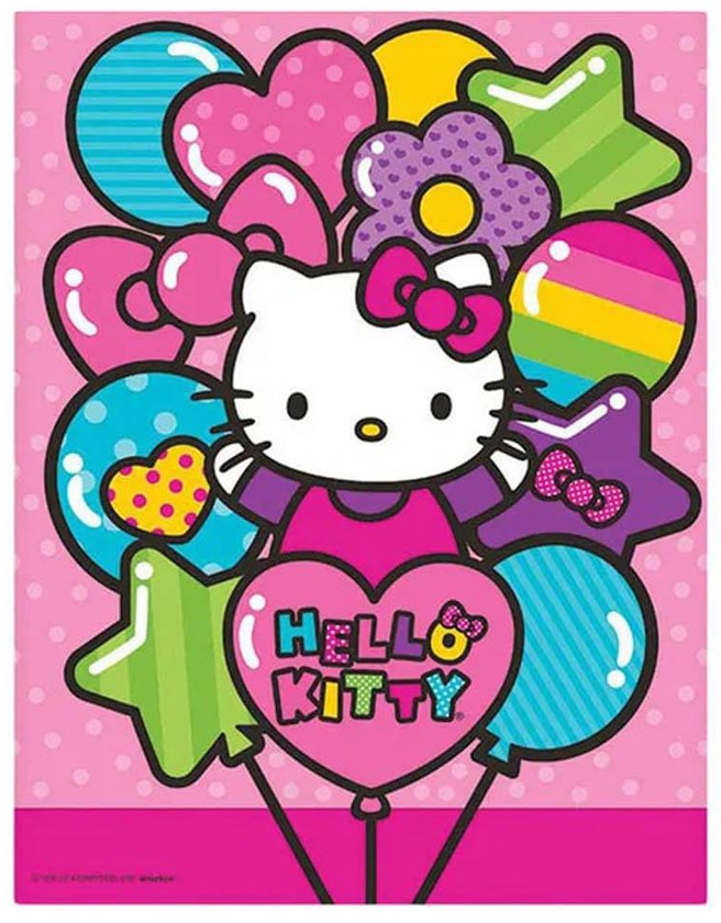 Hello Kitty - Rainbow Plastic Table Cover- Babystore.ae