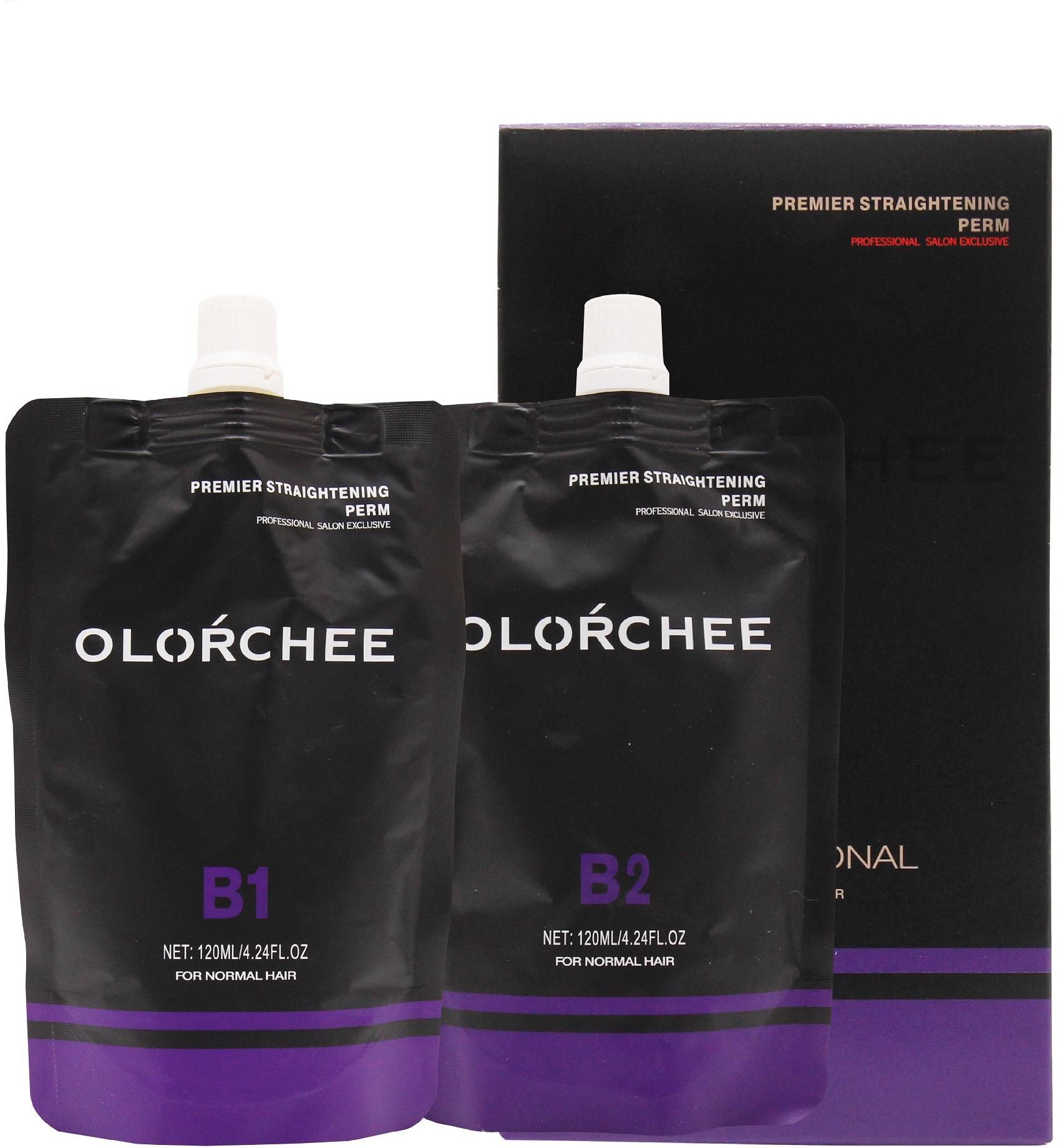 Olorchee Premier Straightening Perm for Normal Hair / Damaged Hair (120ml x 2)