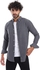 Pavone Casual Patterned Full Buttoned Shirt - Dark Grey