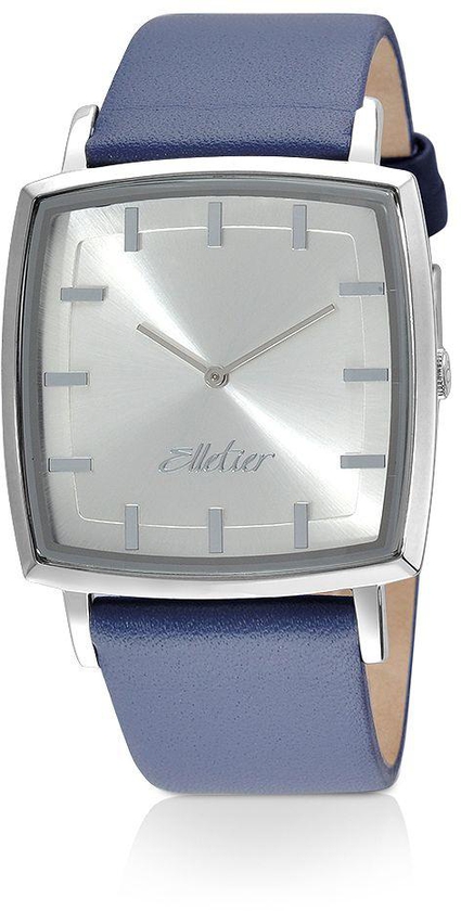 Elletier Watch for Men , Analog , Leather Band , Grey , 17E055M110511
