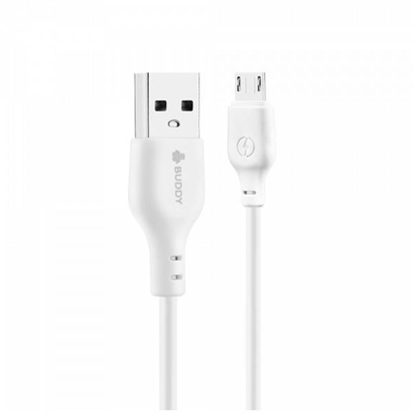Buddy BU-C200 Charging Cable, USB-A to Micro USB, 2 Meters - White
