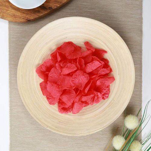 Silk Rose Petals For Decoration - Red