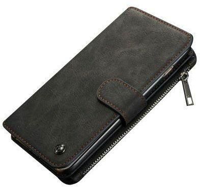 Margoun Leather 2in1 iPhone 7 Case Cover with Wallet/Card Holder -Black