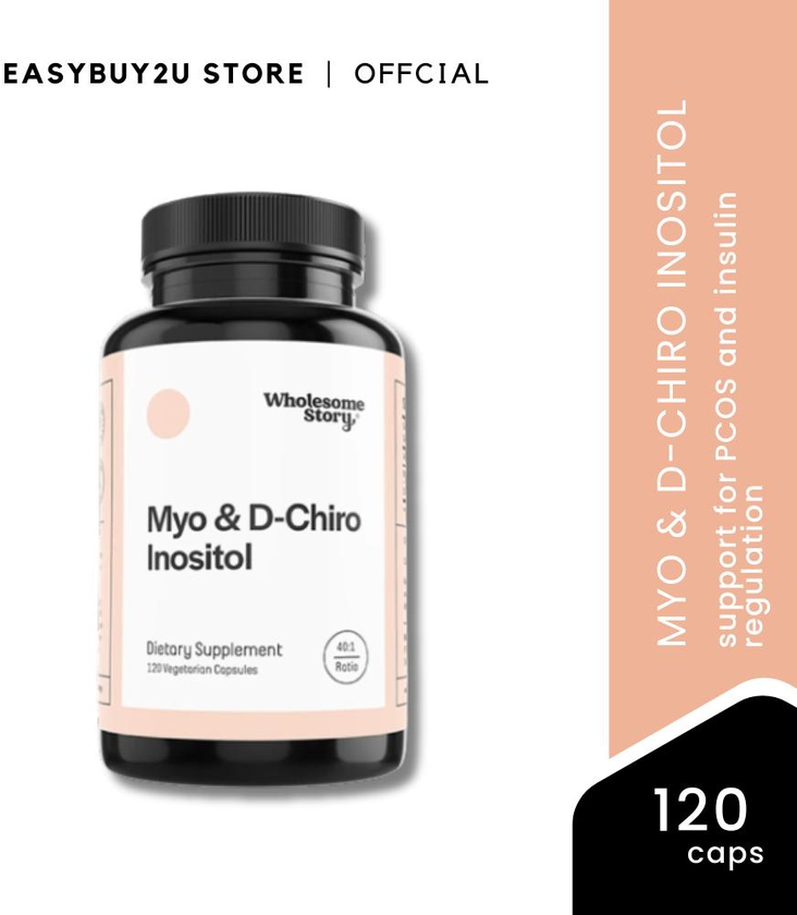 Myo-Inositol &amp; D-Chiro Inositol Blend Hormonal 120caps by Wholesome Story